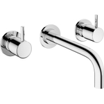 Crosswater MPRO Wastafelkraan inbouw - uitloop 19cm - met inbouwdeel - chroom SW209245