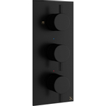 Crosswater MPRO inbouw thermostatisch douchekraan verticaal 2 stopkranen mat zwart SW209259