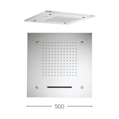 Crosswater Fixed Heads hoofddouche 50cm vierkant met waterval en mistfunctie chroom