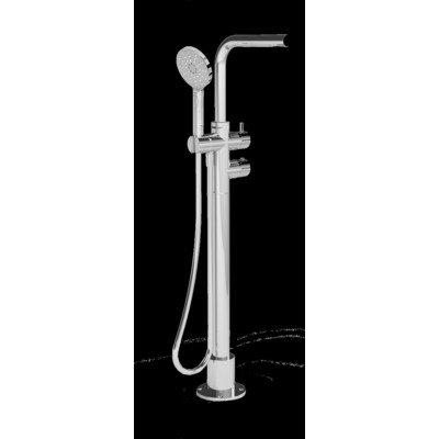 Saniclass Brauer Vrijstaande badthermostaatkraan inclusief handdouche chroom gepolijst OUTLETSTORE