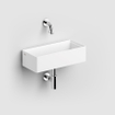 Clou New Flush fontein 38x18cm zonder kranenbank met afvoerplaat aluite Wit mat SW106247