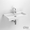 Clou Wash Me wastafel 70x42cm zonder plug mineraalsteen Wit SW9250