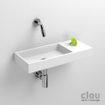 Clou Mini Wash Me fontein 45x19cm zonder kraangat en plug kranenbank rechts Keramiek Wit SW9289