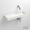 Clou Mini Wash Me fontein 56x19cm links zonder plug mineraalsteen Wit SW9307