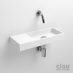 Clou Mini Wash Me fontein 45x19cm voorbewerkt kraangat links Aluite Wit mat SW9320