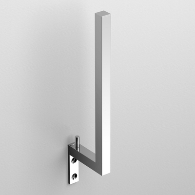 Clou Quadria reserverolhouder 1.5x25cm voor 2 stuks chroom