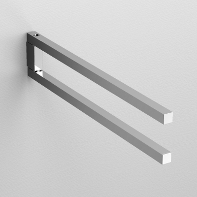 Clou Quadria handdoekhouder 35.7cm zwembaar dubbel chroom