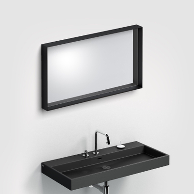 Clou Look at Me Spiegel - 90x50x8cm - rechthoek - mat zwart