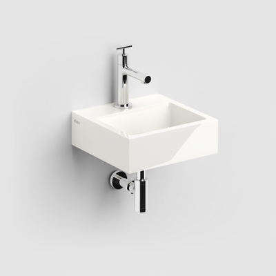 Clou Flush Fontein - 28x27x9cm - voorbewerkt kraangat - met afvoerplug - glans wit