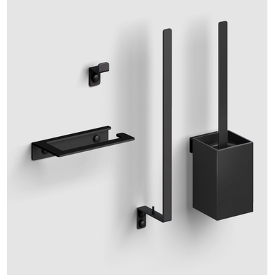 Clou Fold toilet accessoireset mat zwart
