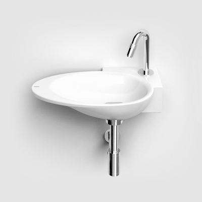 Clou First fonteinkom 38.8x24.6cm kraangat rechts Keramiek Wit