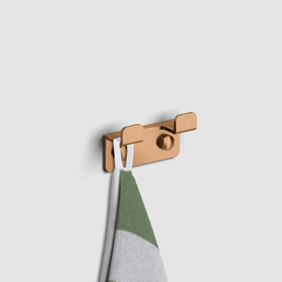 Clou Fold dubbele haak brons geborsteld PVD