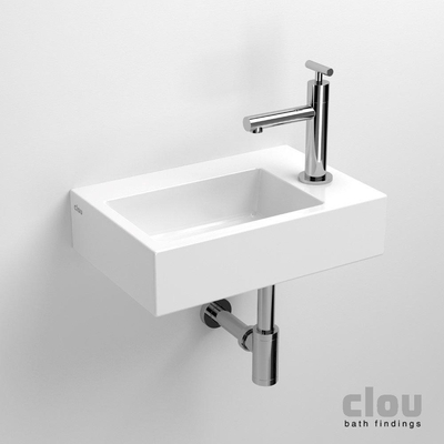 Clou Flush 2 fontein 36x24.5x9cm zonder kraangat met plug Keramiek Wit TWEEDEKANS