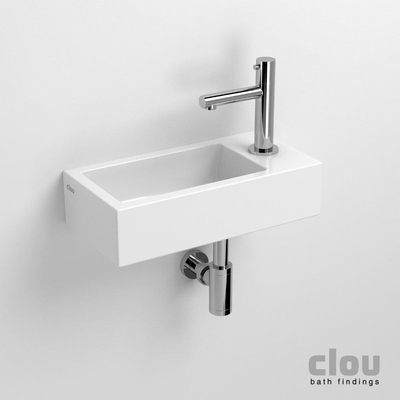 Clou Flush 3 fontein 36x18x9cm kraangat rechts Keramiek Wit