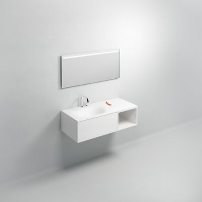 Clou Hammock ladekast 70x30cm push to open lade mdf Wit mat