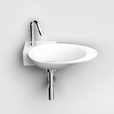Clou First fonteinkom 38.8x24.6cm kraangat links Aluite Wit mat