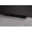 Forzalaqua Palermo Doppio wastafel 140.5x51.5x9cm Rechthoek 2 kraangaten 2 wasbakken Natuursteen Hardsteen gefrijnd SW67823