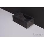 Forzalaqua Venetia Xs fonteinbak 29x16x10cm wasbak Rechts 0 kraangaten Natuursteen Hardsteen gezoet SW67678