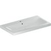 Geberit Icon Light wastafel 90x48x16cm 1 wasbak 1 kraangat Midden met overloopgat Keramiek Wit glans SW546754