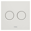 Wisa Luga bedieningsplaat kunststof pneumatisch 16x16cm met dualflush voor XS WC element wit 0701540