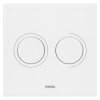 Wisa Luga bedieningsplaat glas pneumatisch 16x16cm met dualflush voor XS WC element wit 0701560