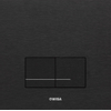 Wisa XS Bedieningspaneel - vierkant - 16x16x1 - dualflush - staal - zwart 0701539