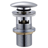 Royal Plaza Merlot pop up wastafelplug 1 1/4 met lange schacht en overloop chroom SW88689
