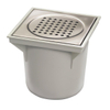 Van Den Berg abs emmerput 20x20cm met rvs rooster onderuitlaat GA19290