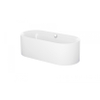 Bette Lux Oval Silhouette bad plaatstaal dikwandig ovaal vrijstaand 180x80x45cm met mantel wit 0343044
