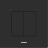 Wisa XS Bedieningspaneel - vierkant - 16x16x1 - dualflush - kunststof - zwart mat SW727152