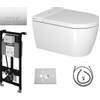 Duravit Sensowash pack douche wc met inbouwreservoir en bedieningsplaat wit SW789350