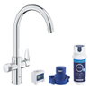 Grohe Blue pure start Curve keukenmengkraan met filterfunctie C-uitloop chroom SW878344