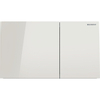 Geberit Sigma70 bedieningsplaat - 2-toets spoeling - rechthoekige knoppen - glas zandgrijs SW878190