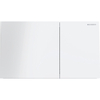 Geberit Sigma70 bedieningsplaat - 2-toets spoeling - rechthoekige knoppen - glas wit SW878265