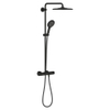 Grohe Rainshower douchesysteem thermostatisch met handdouche 3 straalsoorten phantom black SW901436