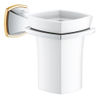 Grohe Grandera Bekerhouder - met glas - wandmontage - chroom/goud SW930516