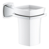 Grohe Grandera Bekerhouder - met glas - wandmontage - chroom/wit SW930502