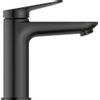 Duravit Wave Wastafelmengkraan - m-size - eengreeps - zonder waste - voorsprong 12.2cm - zwart mat SW962395