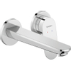 Duravit Wave Wastafelmengkraan - inbouw - 2 gats - eengreeps - voorsprong 20.2cm - chroom hoogglans SW998070