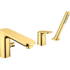 Duravit Wave Badmengkraan - 3-gats - 2 functies - voorsprong 20cm - goud gepolijst SW997696