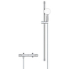 GROHE Grohtherm 500 Doucheset - thermostatische douchekraan - met glijstangset - 90cm - ronde handdouche - 3 straalsoorten - gladde doucheslang - chroom SW999153