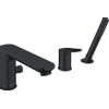 Duravit Wave Badmengkraan - 3-gats - 2 functies - voorsprong 20cm - zwart mat SW997672