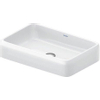 Duravit Qatego opzetwastafel 60x40cm z/kr.gat z/overl. h.gl. wit SW997765