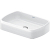 Duravit Qatego opzetwastafel 60x40cm z/kr.gat z/overl. h.gl. wit SW997795