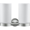 Duravit Starck T Tandenborstelhouder - dubbel - matglas - RVS geborsteld SW962385