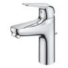 GROHE Euroeco Wastafelmengkraan - m-size - met trekwaste - chroom SW1077216