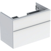 Geberit iCon wastafelonderkast 88.8x61.5x47.6cm 2 lades met softclose Spaanplaat Wit SW568524