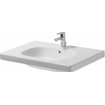 Duravit D code meubelwastafel 85x48 cm. 1x kr.gat m overloop wit Duravit XBase Wastafelonderkast 80x45.8x44.8cm 1 lade Standaard greep met softclose spaanplaat wit Mat SHOWROOMMODEL SHOW17805