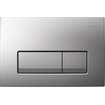Geberit Delta 51 bedieningplaat met dualflush frontbediening voor toilet 24.6x16.4cm chroom mat TWEEDEKANS OUT4435