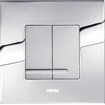 Wisa Delos Bedieningspaneel - vierkant - 16x16x1 - dualflush - metaal - mat/glans chroom 0770447